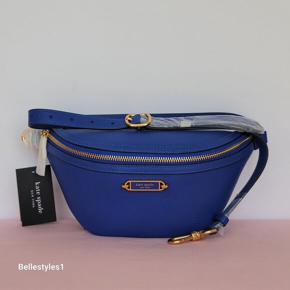 KATE SPADE Belt Bag Gramercy Medium Pebbled Leather – Blueberry color ⭐ - Picture 5 of 16